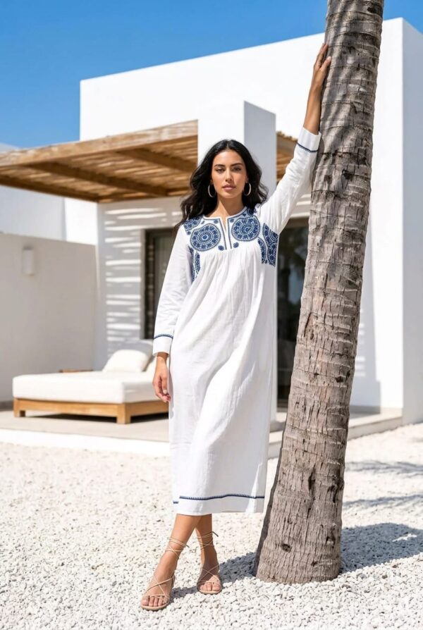 BLANC 2 MC LORENE Robe longue
