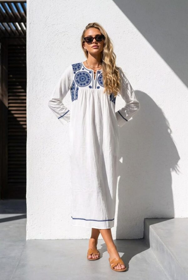 BLANC 3 MC LORENE Robe longue