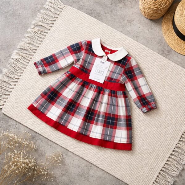 Robe bébé à carreaux