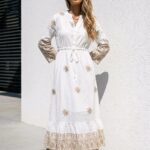 Robe blanche bohème