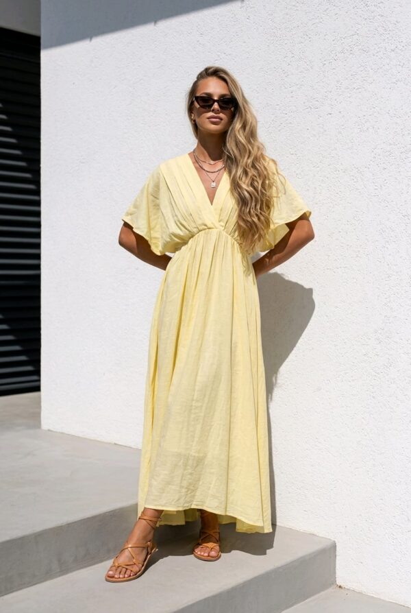 MILOS Robe d'été jaune